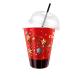 REUSABLE PLASTIC CUPS 420ml ''MERRY CHRISTMAS'' 40pcs THRACE PLASTICS