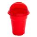 DOME LID RED FOR PLASTIC CUP 300-500ml 100pcs THRACE PLASTICS