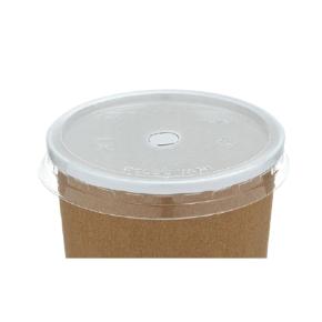 TRANSPARENT PET FLAT LID D90 WITH HOLE 8mm FOR PAPER CUPS 14oz & 16oz 100pcs