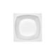 WHITE BIODEGRADABLE SQUARE SOUP PLATE (SUGARCANE FIBER) 19x19cm 10pcs