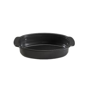 PP MICROWAVE CONTAINER OVAL BLACK 20.5x15.5x4.5cm (900ml) 50 PCS