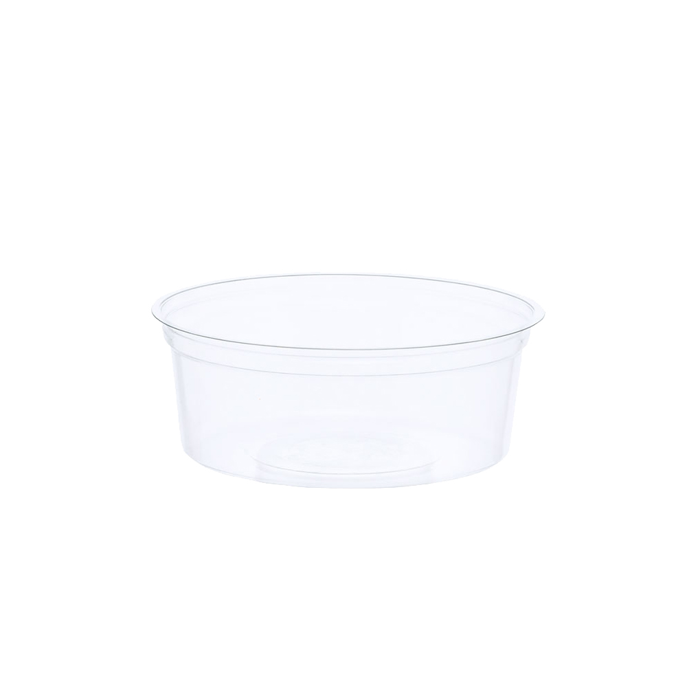 ROUND PET CONTAINER TRANSPARENT WITHOUT LID Φ11.8x4cm FOR USE WITH SAUCE 130ml 480PCS