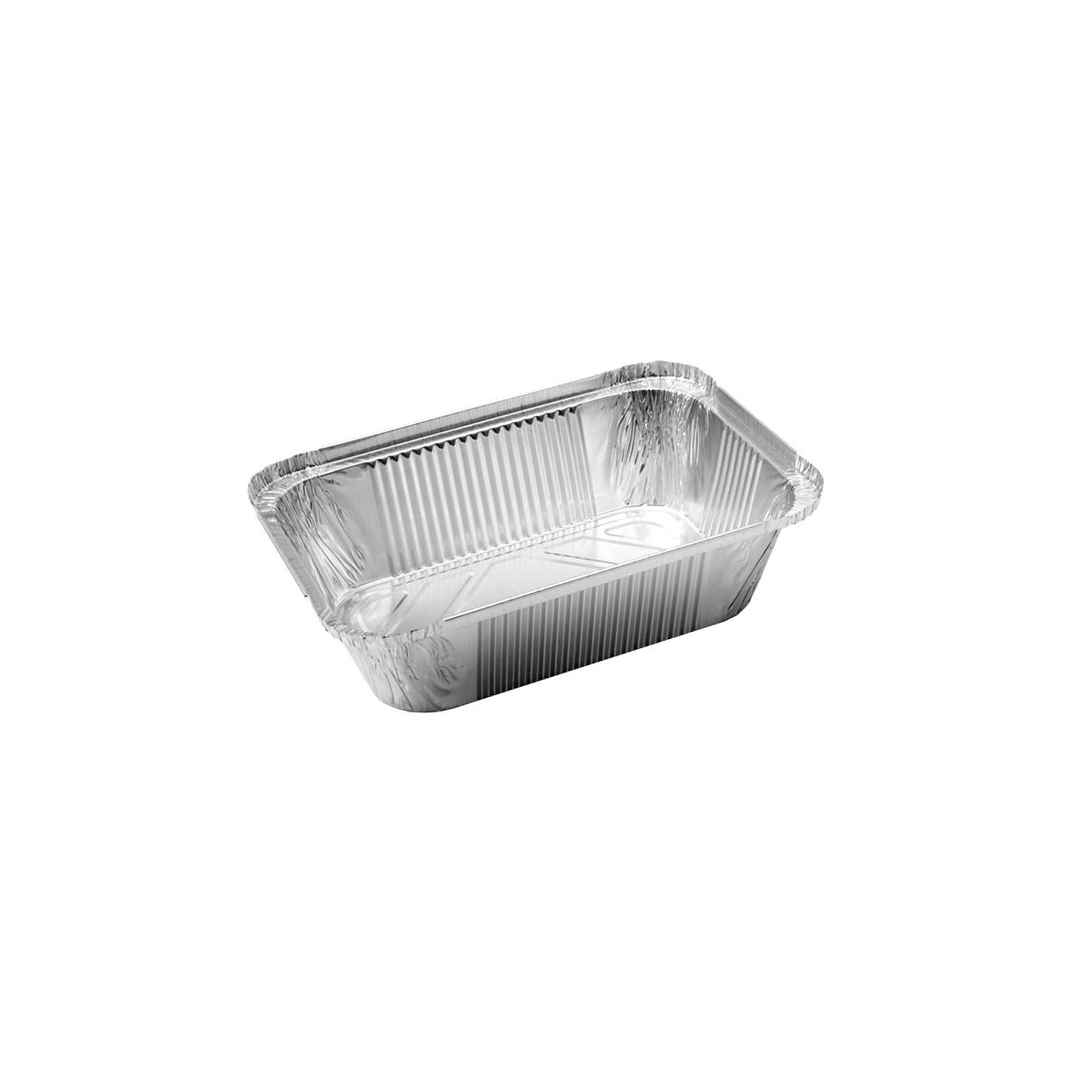 RECTANGULAR ALUMINUM UTENSIL FOR SINGLE-USE 20.2x13.7x5cm 900cc 100pcs (N.162/R45L)