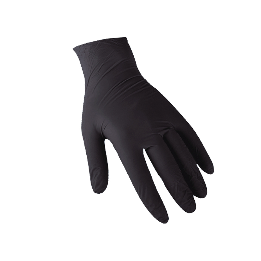 VINYL DISPOSABLE GLOVES NON POWDERED BLACK 100pcs