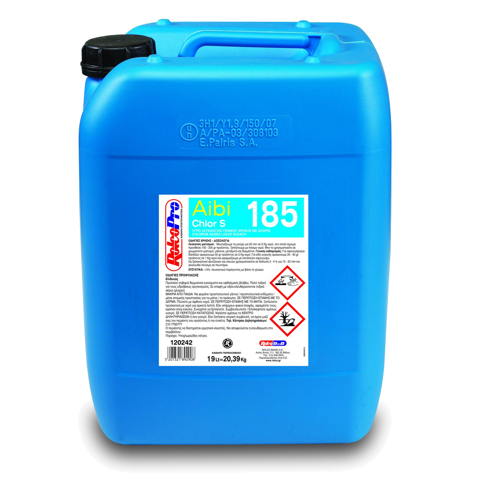 IBI CHLOR S 185 LIQUID FLOOR CLEANER WITH CHLORINE 19Lt