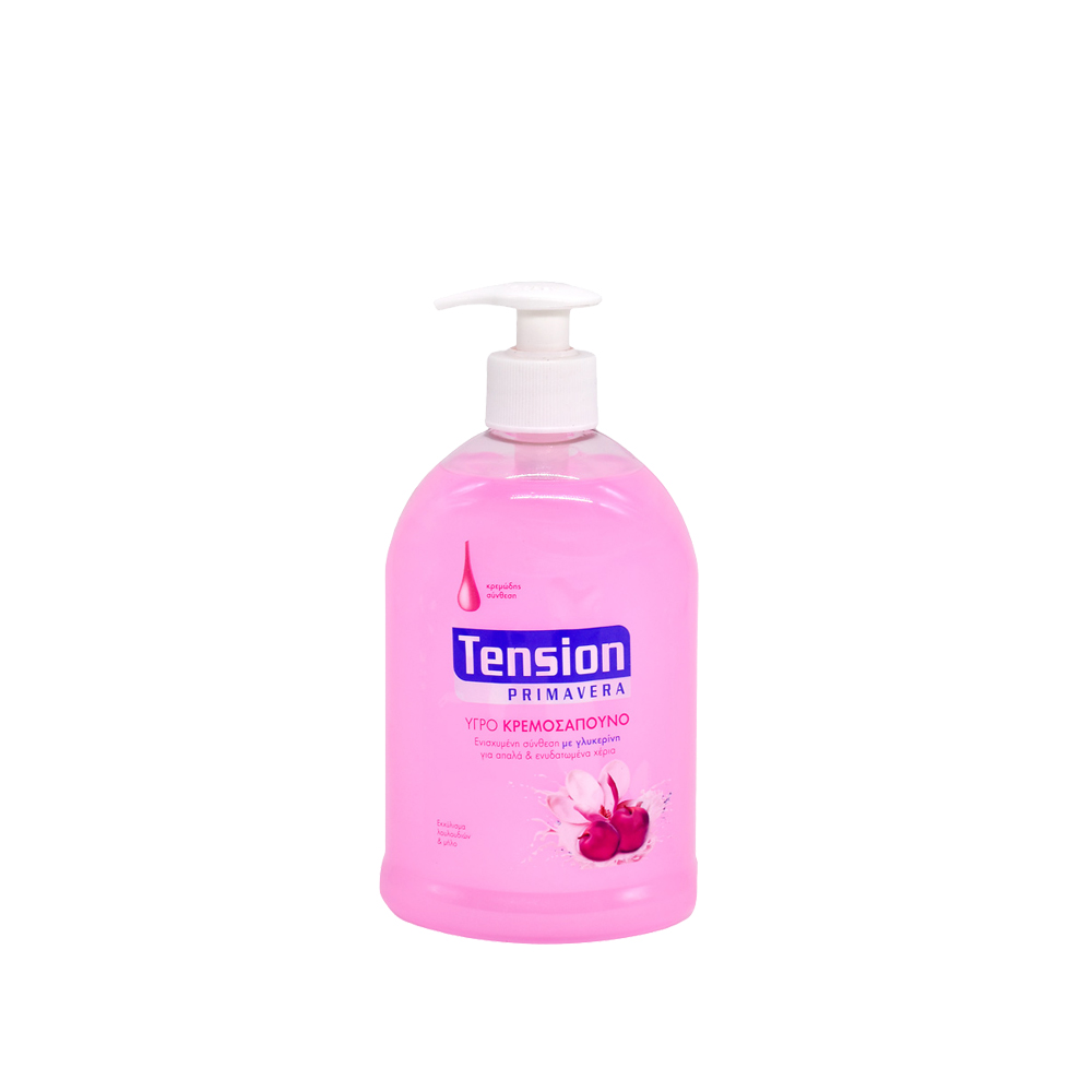 TENSION PRIMAVERA LIQUID CREAM SOAP WITH GLYCERINE FLOWER EXTRACT AND APPLE  500ML