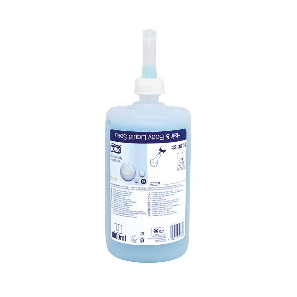 ΚΡΕΜΟΣΑΠΟΥΝΟ ΣΩΜΑΤΟΣ - ΜΑΛΛΙΩΝ 1000ml TORK (420601)