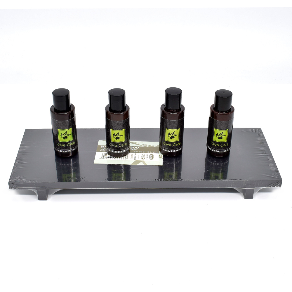 ΒΑΣΗ AMENITIES BAMBOO ΣΕ ΜΑΥΡΟ ΧΡΩΜΑ ΠΑΡΑΛΛΗΛΟΓΡΑΜΜΗ 30x11x2,5cm