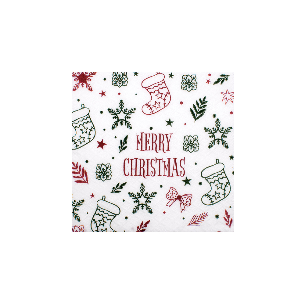 ΧΑΡΤΟΠΕΤΣΕΤΑ ΧΡΙΣΤΟΥΓΕΝΝΙΑΤΙΚΗ 28Χ28 ΛΕΥΚΗ ΣΧΕΔΙΟ XMAS 700ΤΕΜ