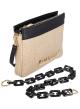 Natural-Black shoulder-crossbody straw Bag with eco leather Valentino Bags - 1