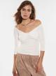 White off-the-shoulder Top with draping Imperial - 0