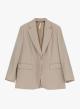 Beige Single-breasted pinstripe Jacket with single-button fastening Imperial - 4