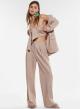 Beige wide legs Trousers with stripes and pleats Imperial - 0