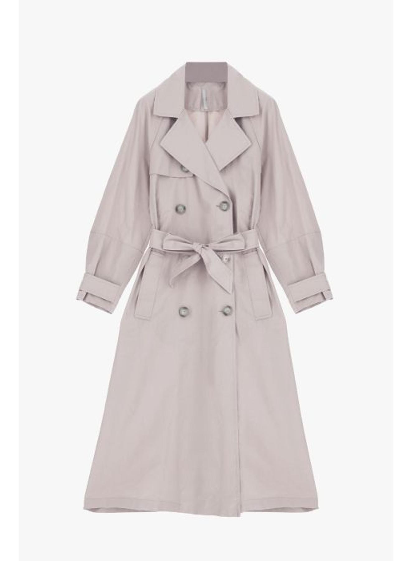 Ice Grey double breasted Trenchcoat with belt Imperial - 5