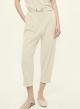Beige cropped Trousers with belt Imperial - 1