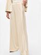 Beige wide legs Trousers with satin details and with elasticated waistband Imperial - 1