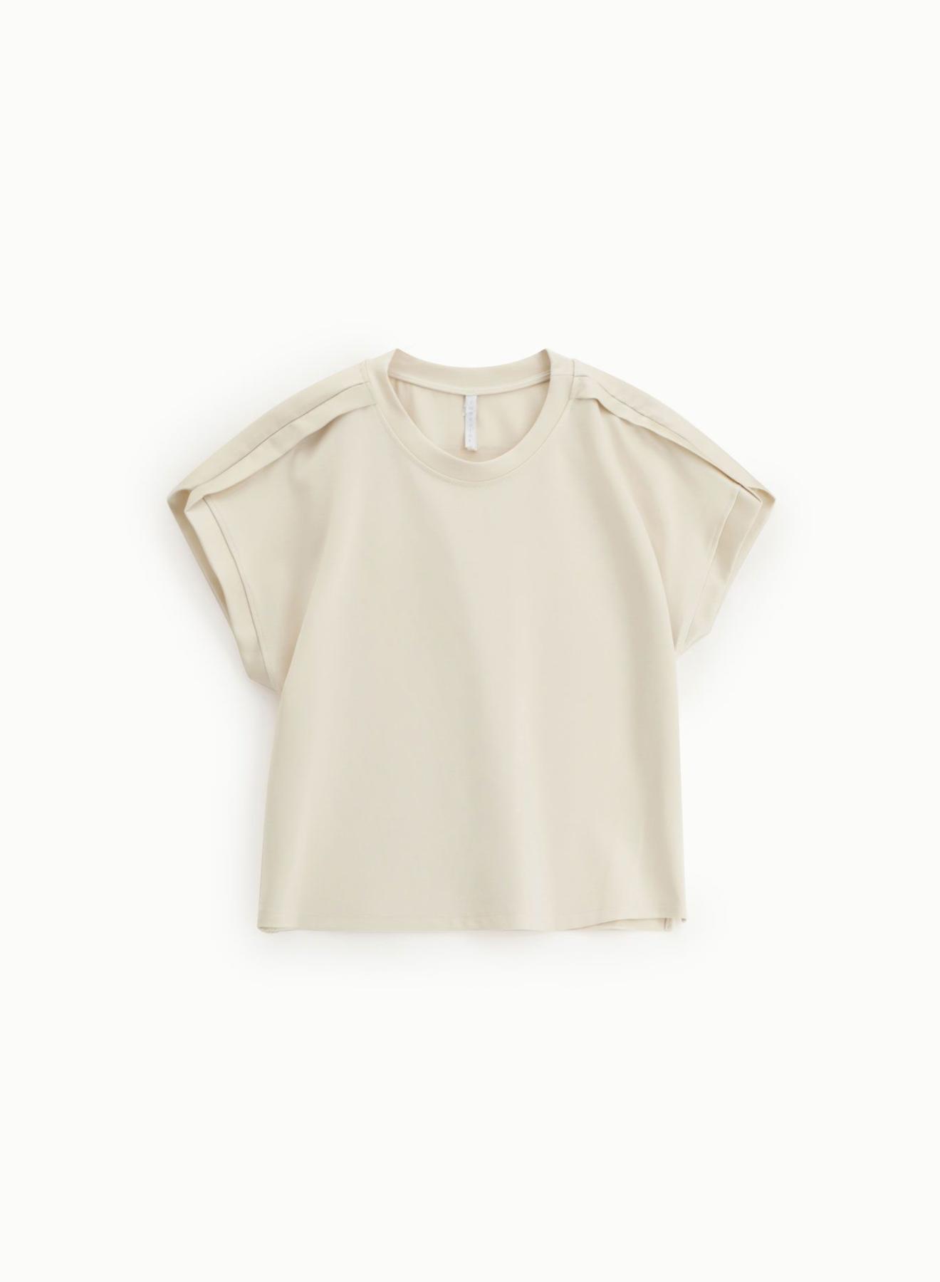 Beige Blouse with satin details Imperial - 3