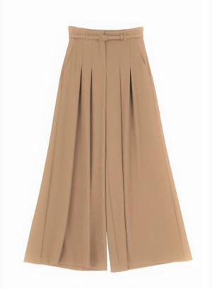 Palazzo trousers with belt and darts - 21255