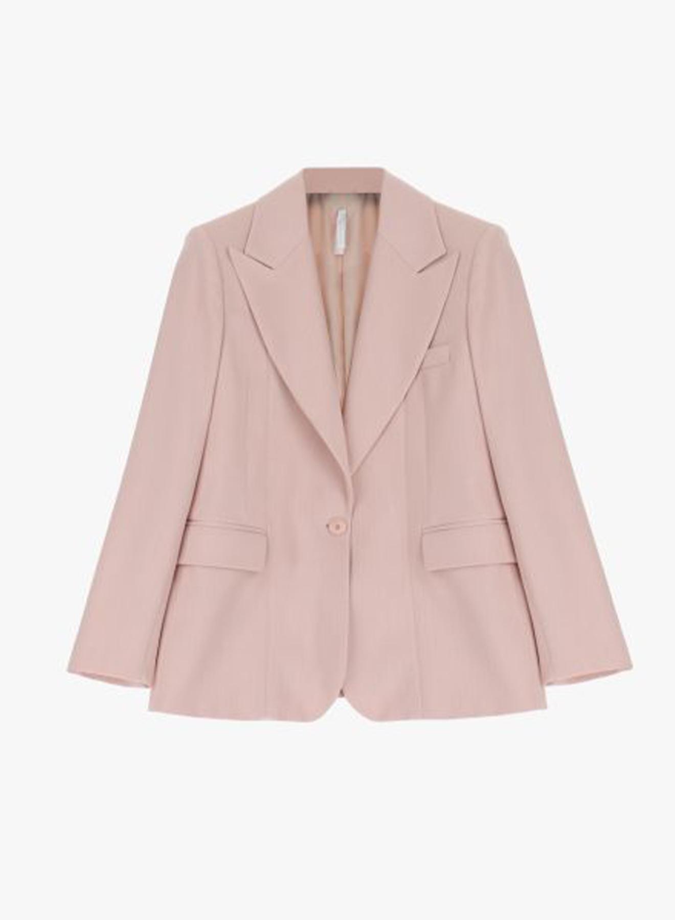 Pink single-breasted herringbone Jacket with one button Imperial - 4