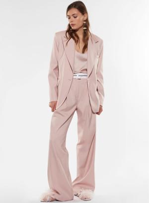 Pink wide legs Trousers with pleats and belt Imperial - 30293