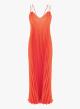 Pleated midi dress with straps - 0