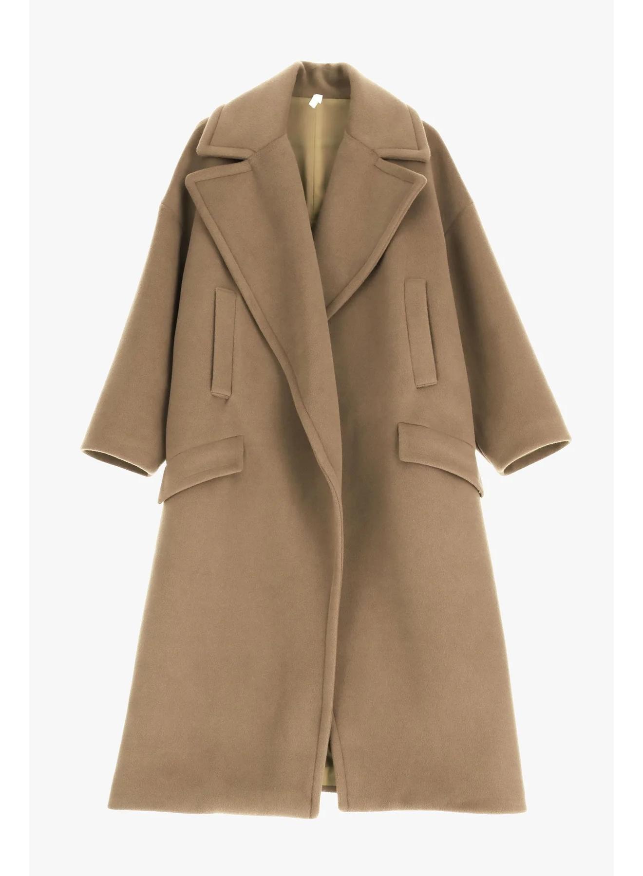 Camel long oversized Coat Imperial - 3