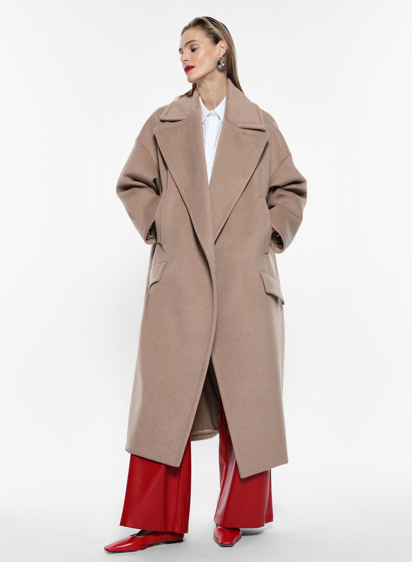 Camel long oversized Coat Imperial - 1