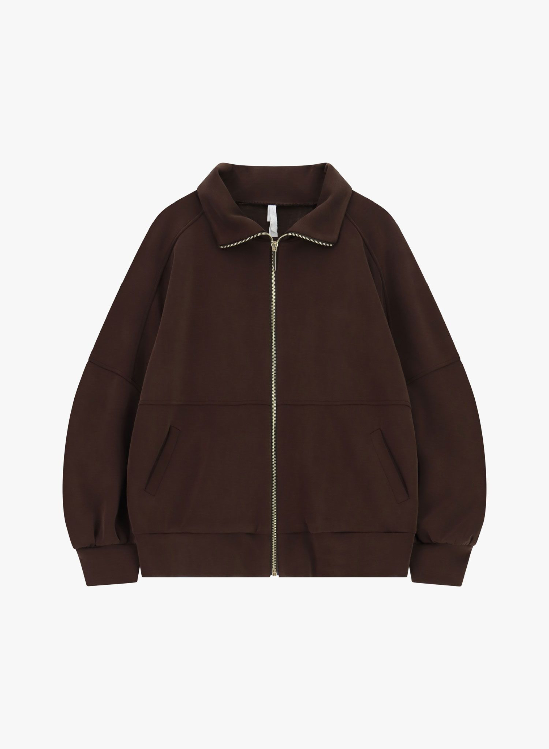 Chocolate Sweatshirt Jacket with zipper Imperial - 4
