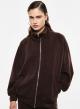 Chocolate Sweatshirt Jacket with zipper Imperial - 0