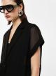 Black wide Vest with mesh shoulders Imperial - 1