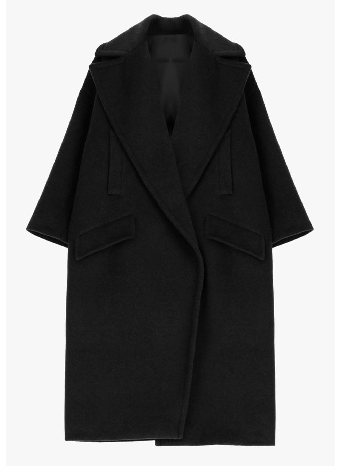 Black long oversized Coat Imperial - 1