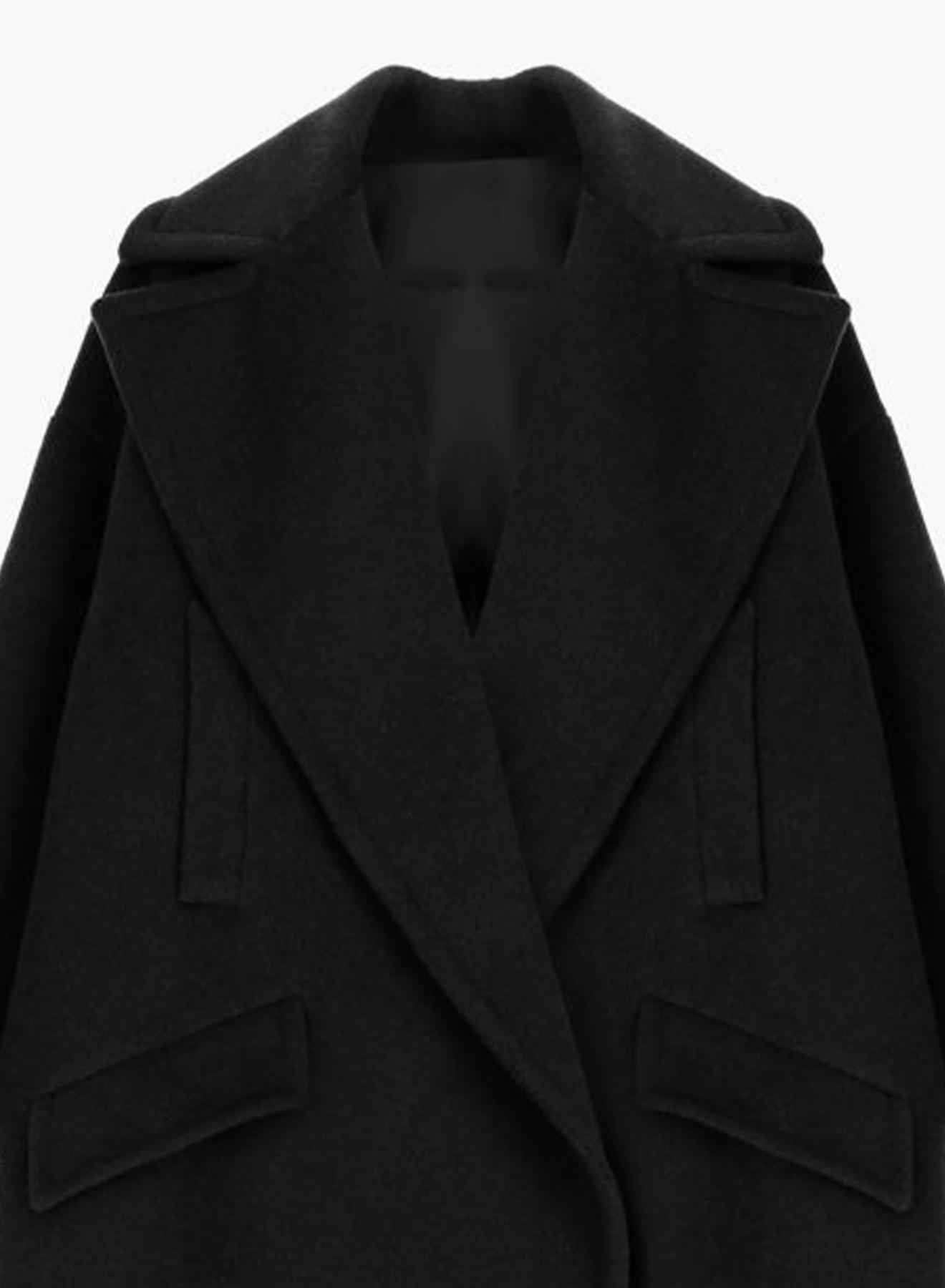 Black long oversized Coat Imperial - 2