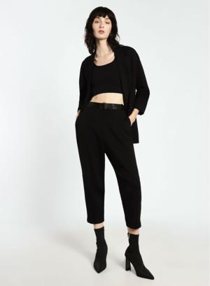 Cropped trousers with belt - 21280