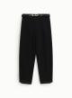 Black cropped Trousers with belt Imperial - 3