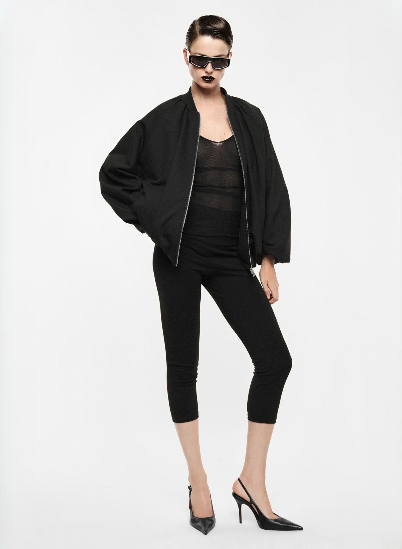Μαύρο skinny cropped Παντελόνι Imperial - 1