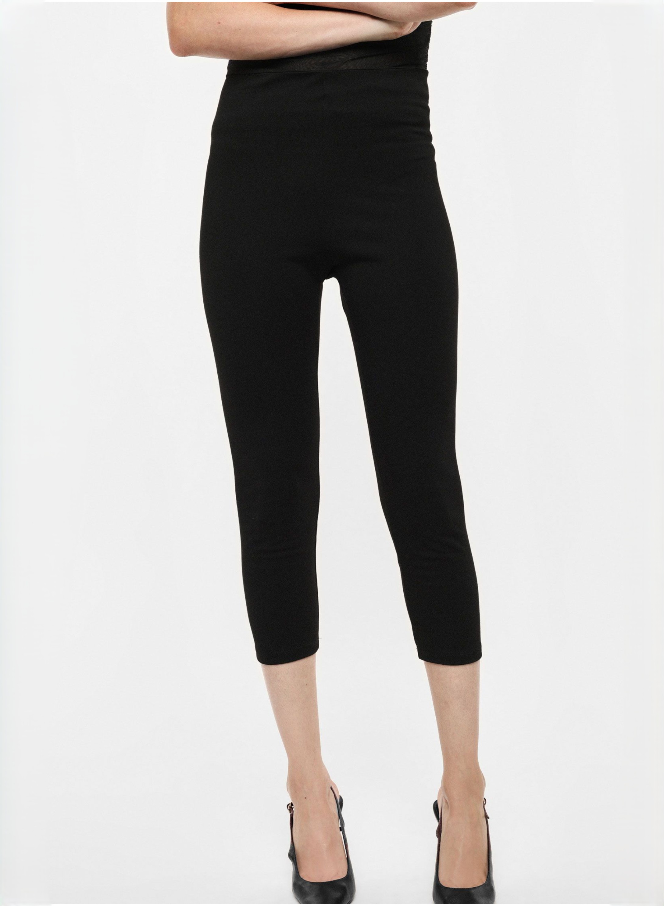 Μαύρο skinny cropped Παντελόνι Imperial - 1