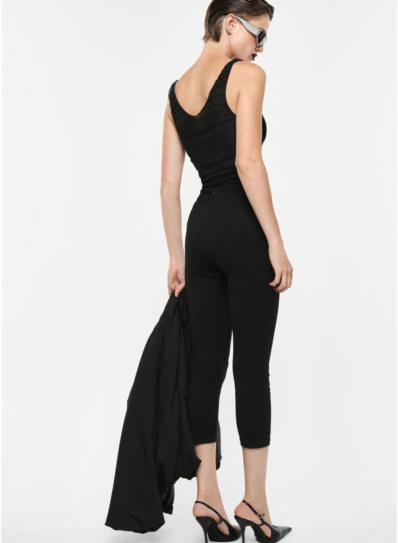 Μαύρο skinny cropped Παντελόνι Imperial - 3