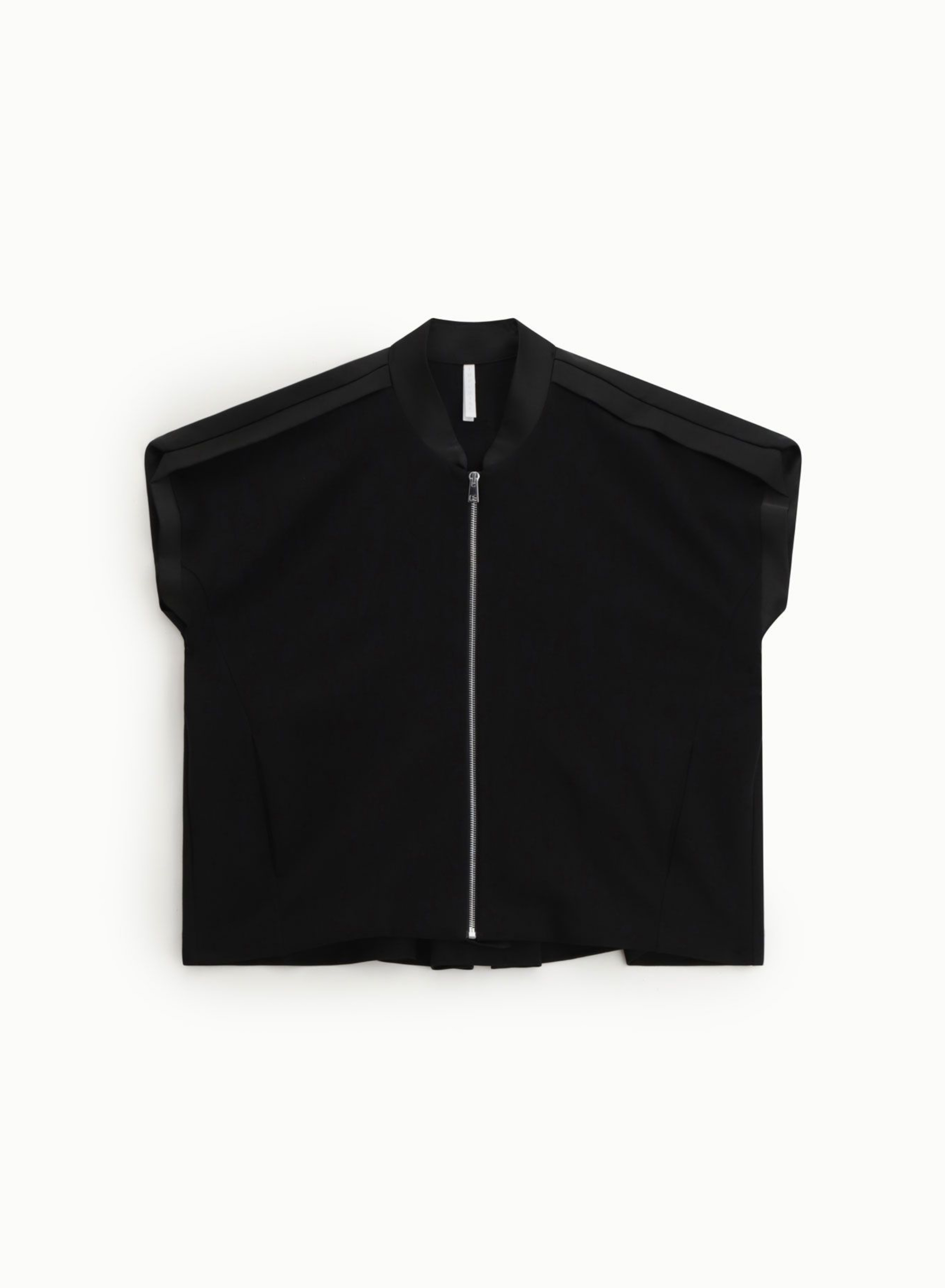 Black Cardigan with zipper and with satin details Imperial - 2