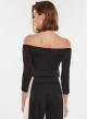 Black off-the-shoulder Top with draping Imperial - 2
