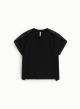 Black Blouse with satin details Imperial - 3