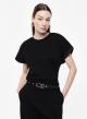 Black Blouse with satin details Imperial - 0