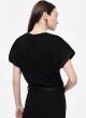 Black Blouse with satin details Imperial - 2