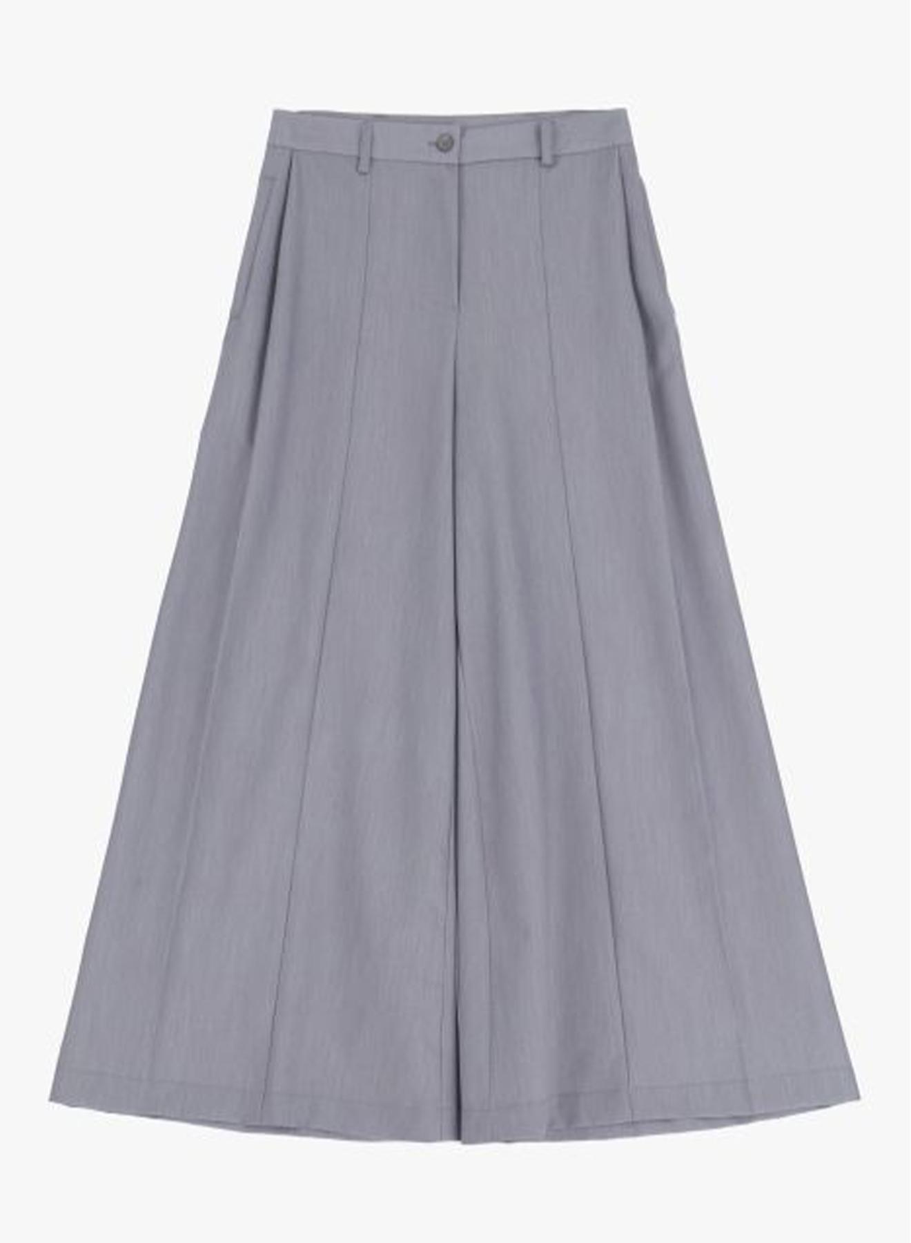 Grey wide legs Trousers with pleats Imperial - 5
