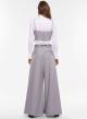 Grey wide legs Trousers with pleats Imperial - 3