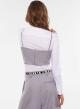 Grey sleeveless Top with straps and knot details Imperial - 2