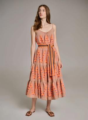 Φόρεμα με ράντες μίντι "ZAFIRI" - 20557