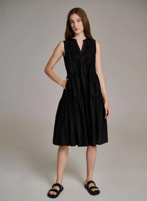 Cotton midi dress "MAKRYS GIALOS" - 20601