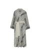 Black-Off White long Jacquard Dress "ESTELLA" Devotion Twins - 2