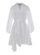 Λευκό κοντό Φόρεμα ποπλίνα με ζώνη "MARLEE" Devotion Twins - 0
