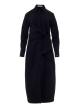 Μαύρο μακρύ σεμιζιέ Φόρεμα ποπλίνα με ζώνη "LILIBET" Devotion Twins - 0